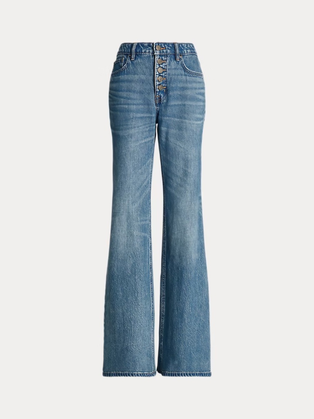 Lauren Ralph Lauren High Rise Flare Jeans women’s Size 10 Button Fly Medium Wash